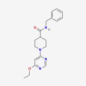 molecular formula C19H24N4O2 B7660986 N-benzyl-1-(6-ethoxypyrimidin-4-yl)piperidine-4-carboxamide 