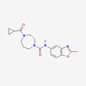 4-(cyclopropanecarbonyl)-N-(2-methyl-1,3-benzoxazol-5-yl)-1,4-diazepane-1-carboxamide