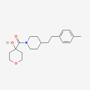 molecular formula C20H29NO3 B7661002 (4-Hydroxyoxan-4-yl)-[4-[2-(4-methylphenyl)ethyl]piperidin-1-yl]methanone 