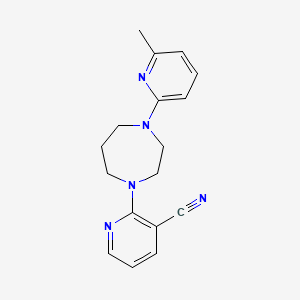 molecular formula C17H19N5 B7661012 2-[4-(6-Methylpyridin-2-yl)-1,4-diazepan-1-yl]pyridine-3-carbonitrile 