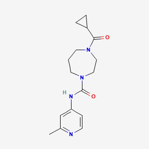 4-(cyclopropanecarbonyl)-N-(2-methylpyridin-4-yl)-1,4-diazepane-1-carboxamide