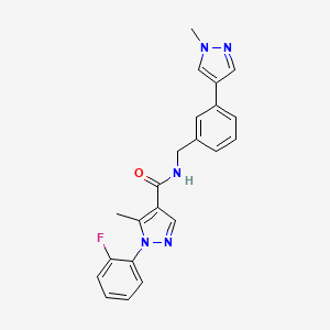 1-(2-fluorophenyl)-5-methyl-N-[[3-(1-methylpyrazol-4-yl)phenyl]methyl]pyrazole-4-carboxamide