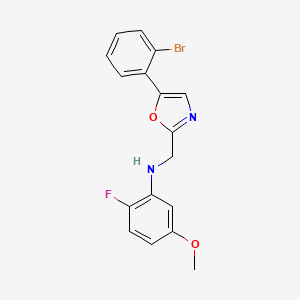 N-[[5-(2-bromophenyl)-1,3-oxazol-2-yl]methyl]-2-fluoro-5-methoxyaniline