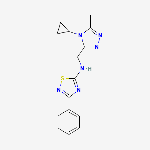 N-[(4-cyclopropyl-5-methyl-1,2,4-triazol-3-yl)methyl]-3-phenyl-1,2,4-thiadiazol-5-amine