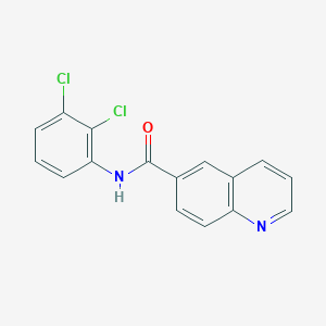 molecular formula C16H10Cl2N2O B7661112 N-(2,3-dichlorophenyl)quinoline-6-carboxamide 