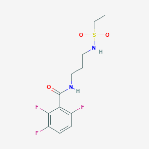 molecular formula C12H15F3N2O3S B7661147 N-[3-(ethylsulfonylamino)propyl]-2,3,6-trifluorobenzamide 