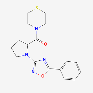 [1-(5-Phenyl-1,2,4-oxadiazol-3-yl)pyrrolidin-2-yl]-thiomorpholin-4-ylmethanone