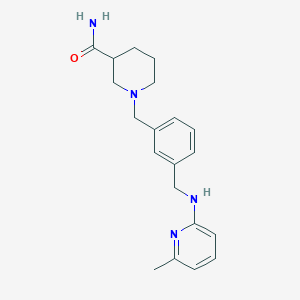 1-[[3-[[(6-Methylpyridin-2-yl)amino]methyl]phenyl]methyl]piperidine-3-carboxamide