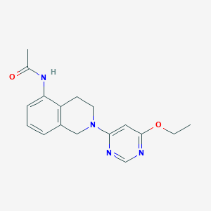 N-[2-(6-ethoxypyrimidin-4-yl)-3,4-dihydro-1H-isoquinolin-5-yl]acetamide