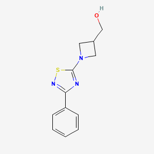 molecular formula C12H13N3OS B7661205 [1-(3-Phenyl-1,2,4-thiadiazol-5-yl)azetidin-3-yl]methanol 