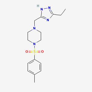 1-[(3-ethyl-1H-1,2,4-triazol-5-yl)methyl]-4-(4-methylphenyl)sulfonylpiperazine