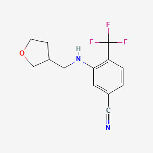 3-(Oxolan-3-ylmethylamino)-4-(trifluoromethyl)benzonitrile