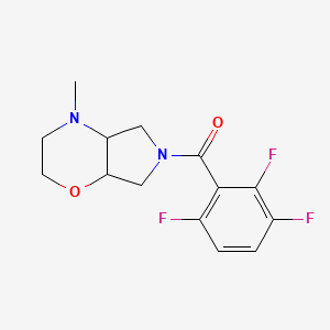 (4-Methyl-2,3,4a,5,7,7a-hexahydropyrrolo[3,4-b][1,4]oxazin-6-yl)-(2,3,6-trifluorophenyl)methanone