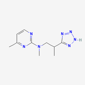 molecular formula C10H15N7 B7661258 N,4-dimethyl-N-[2-(2H-tetrazol-5-yl)propyl]pyrimidin-2-amine 