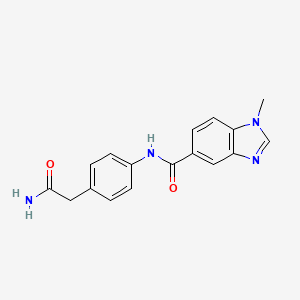 N-[4-(2-amino-2-oxoethyl)phenyl]-1-methylbenzimidazole-5-carboxamide