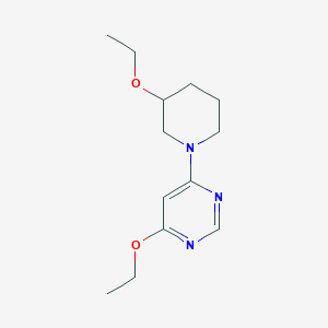 molecular formula C13H21N3O2 B7661268 4-Ethoxy-6-(3-ethoxypiperidin-1-yl)pyrimidine 