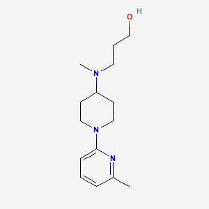 molecular formula C15H25N3O B7661303 3-[Methyl-[1-(6-methylpyridin-2-yl)piperidin-4-yl]amino]propan-1-ol 