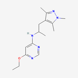 6-ethoxy-N-[1-(1,3,5-trimethylpyrazol-4-yl)propan-2-yl]pyrimidin-4-amine