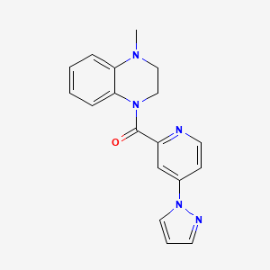 (4-Methyl-2,3-dihydroquinoxalin-1-yl)-(4-pyrazol-1-ylpyridin-2-yl)methanone