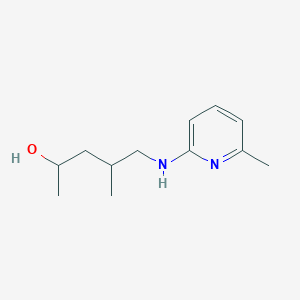 molecular formula C12H20N2O B7661339 4-Methyl-5-[(6-methylpyridin-2-yl)amino]pentan-2-ol 