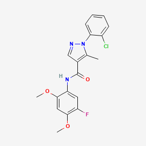 1-(2-chlorophenyl)-N-(5-fluoro-2,4-dimethoxyphenyl)-5-methylpyrazole-4-carboxamide