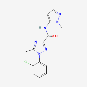 1-(2-chlorophenyl)-5-methyl-N-(2-methylpyrazol-3-yl)-1,2,4-triazole-3-carboxamide