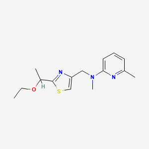 N-[[2-(1-ethoxyethyl)-1,3-thiazol-4-yl]methyl]-N,6-dimethylpyridin-2-amine