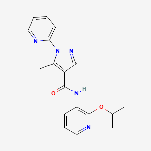 5-methyl-N-(2-propan-2-yloxypyridin-3-yl)-1-pyridin-2-ylpyrazole-4-carboxamide