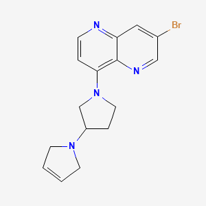 3-Bromo-8-[3-(2,5-dihydropyrrol-1-yl)pyrrolidin-1-yl]-1,5-naphthyridine