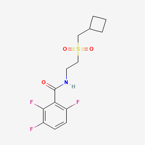 molecular formula C14H16F3NO3S B7661372 N-[2-(cyclobutylmethylsulfonyl)ethyl]-2,3,6-trifluorobenzamide 