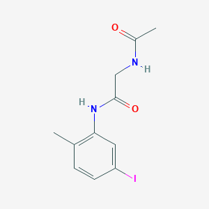 molecular formula C11H13IN2O2 B7661405 2-acetamido-N-(5-iodo-2-methylphenyl)acetamide 