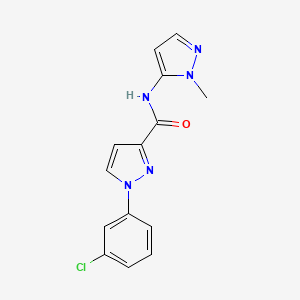 1-(3-chlorophenyl)-N-(2-methylpyrazol-3-yl)pyrazole-3-carboxamide