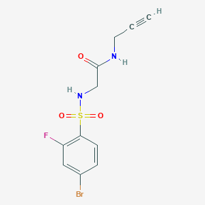 2-[(4-bromo-2-fluorophenyl)sulfonylamino]-N-prop-2-ynylacetamide