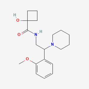 1-hydroxy-N-[2-(2-methoxyphenyl)-2-piperidin-1-ylethyl]cyclobutane-1-carboxamide