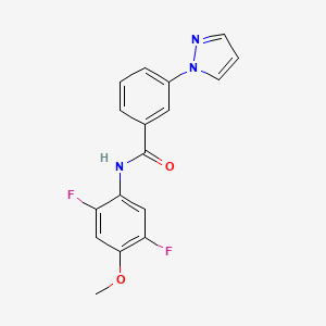 N-(2,5-difluoro-4-methoxyphenyl)-3-pyrazol-1-ylbenzamide