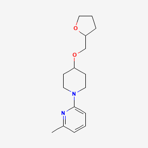 2-Methyl-6-[4-(oxolan-2-ylmethoxy)piperidin-1-yl]pyridine