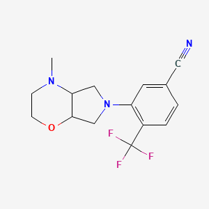 3-(4-Methyl-2,3,4a,5,7,7a-hexahydropyrrolo[3,4-b][1,4]oxazin-6-yl)-4-(trifluoromethyl)benzonitrile