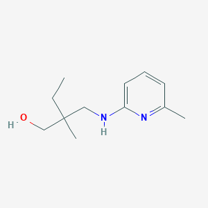 molecular formula C12H20N2O B7661542 2-Methyl-2-[[(6-methylpyridin-2-yl)amino]methyl]butan-1-ol 