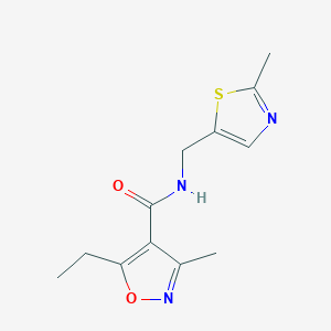 5-ethyl-3-methyl-N-[(2-methyl-1,3-thiazol-5-yl)methyl]-1,2-oxazole-4-carboxamide