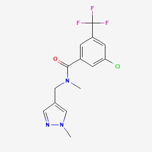 3-chloro-N-methyl-N-[(1-methylpyrazol-4-yl)methyl]-5-(trifluoromethyl)benzamide