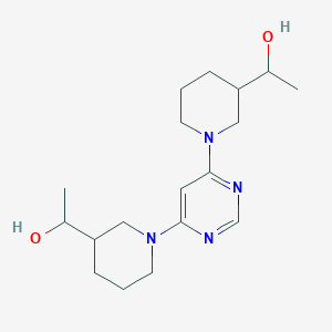 1-[1-[6-[3-(1-Hydroxyethyl)piperidin-1-yl]pyrimidin-4-yl]piperidin-3-yl]ethanol