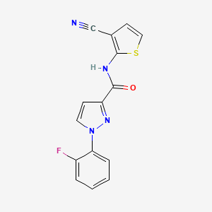 N-(3-cyanothiophen-2-yl)-1-(2-fluorophenyl)pyrazole-3-carboxamide