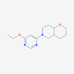 molecular formula C14H21N3O2 B7661612 6-(6-Ethoxypyrimidin-4-yl)-2,3,4,4a,5,7,8,8a-octahydropyrano[3,2-c]pyridine 