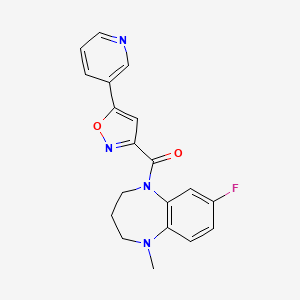 (7-fluoro-1-methyl-3,4-dihydro-2H-1,5-benzodiazepin-5-yl)-(5-pyridin-3-yl-1,2-oxazol-3-yl)methanone