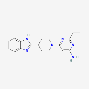 6-[4-(1H-benzimidazol-2-yl)piperidin-1-yl]-2-ethylpyrimidin-4-amine