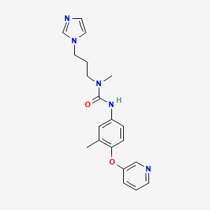 1-(3-Imidazol-1-ylpropyl)-1-methyl-3-(3-methyl-4-pyridin-3-yloxyphenyl)urea