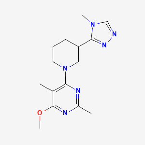 4-Methoxy-2,5-dimethyl-6-[3-(4-methyl-1,2,4-triazol-3-yl)piperidin-1-yl]pyrimidine