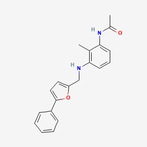 N-[2-methyl-3-[(5-phenylfuran-2-yl)methylamino]phenyl]acetamide