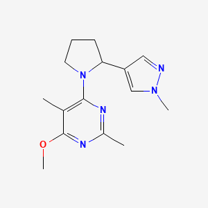 4-Methoxy-2,5-dimethyl-6-[2-(1-methylpyrazol-4-yl)pyrrolidin-1-yl]pyrimidine