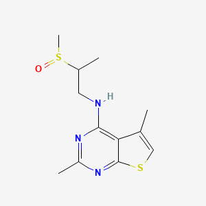 2,5-dimethyl-N-(2-methylsulfinylpropyl)thieno[2,3-d]pyrimidin-4-amine